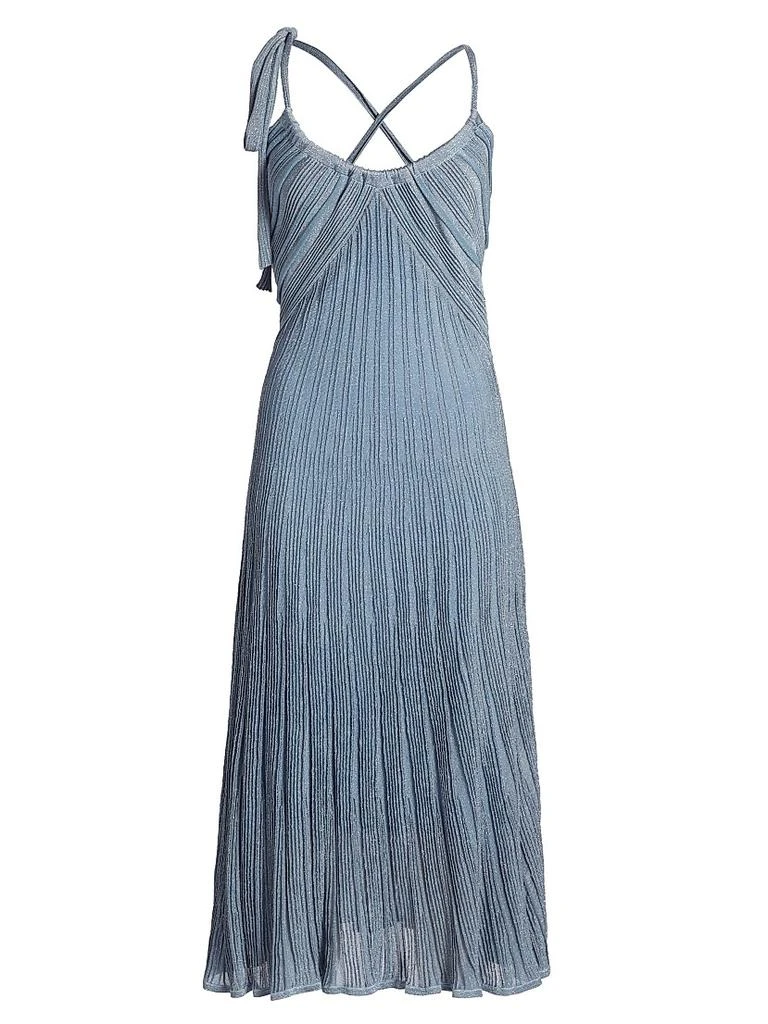 strapless open back dress Metallic Sweater Dress Black Metallic / S