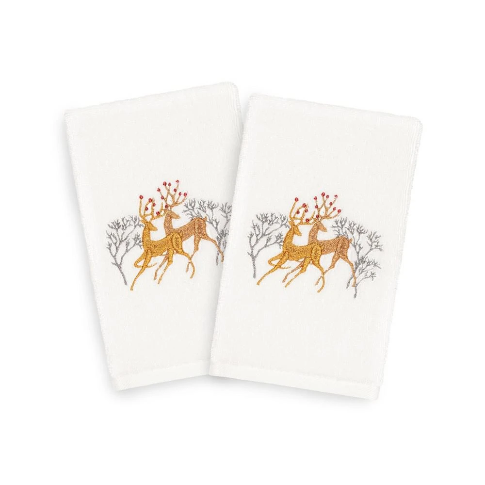 Linum Home Textiles Christmas Deer 100% Turkish Cotton 2-Pc. 2