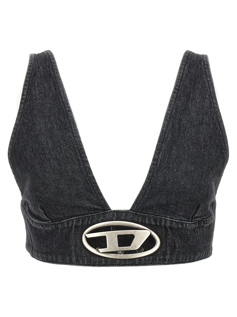 Diesel Diesel De-Elly-S Oval D Plaque Denim Top 1