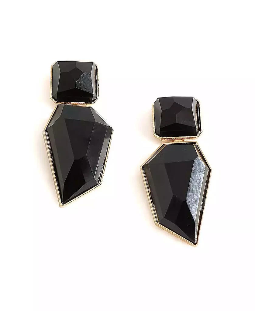SOHI Women
s Black  Abstract Stone Drop Earrings