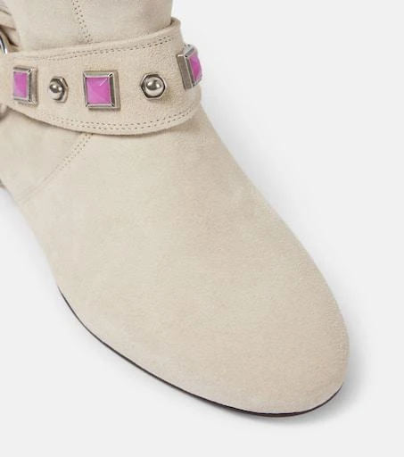 Isabel Marant Soksa embroidered suede knee-high boots 5
