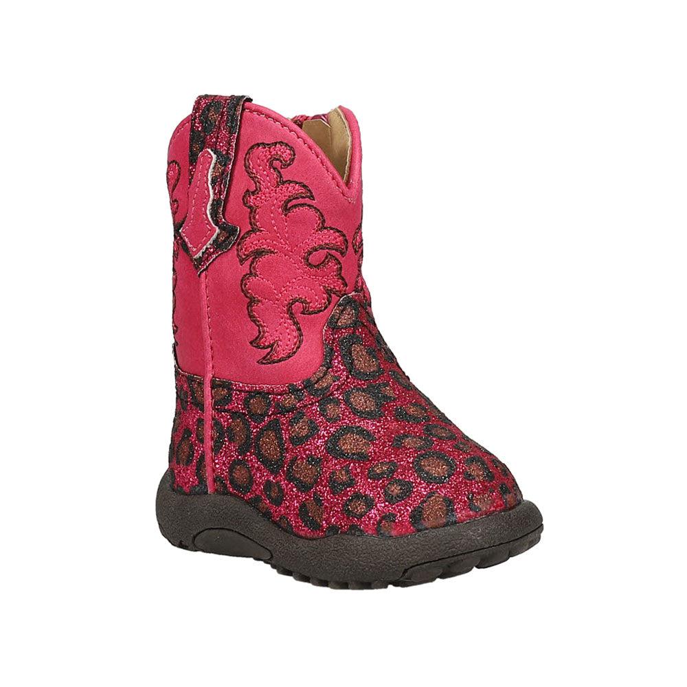 Roper Cowbabies Glitter Cat Square Toe Cowboy Boots (Infant)