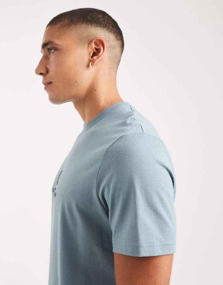 Fred Perry Fred Perry monogram t-shirt in light blue 4