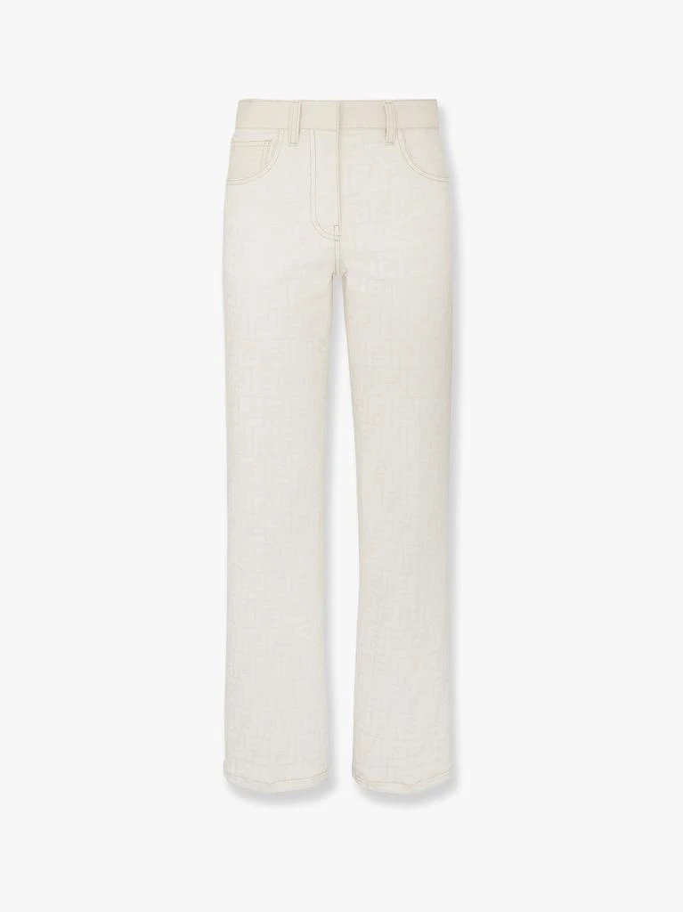 Fendi FF off white denim trouser 1