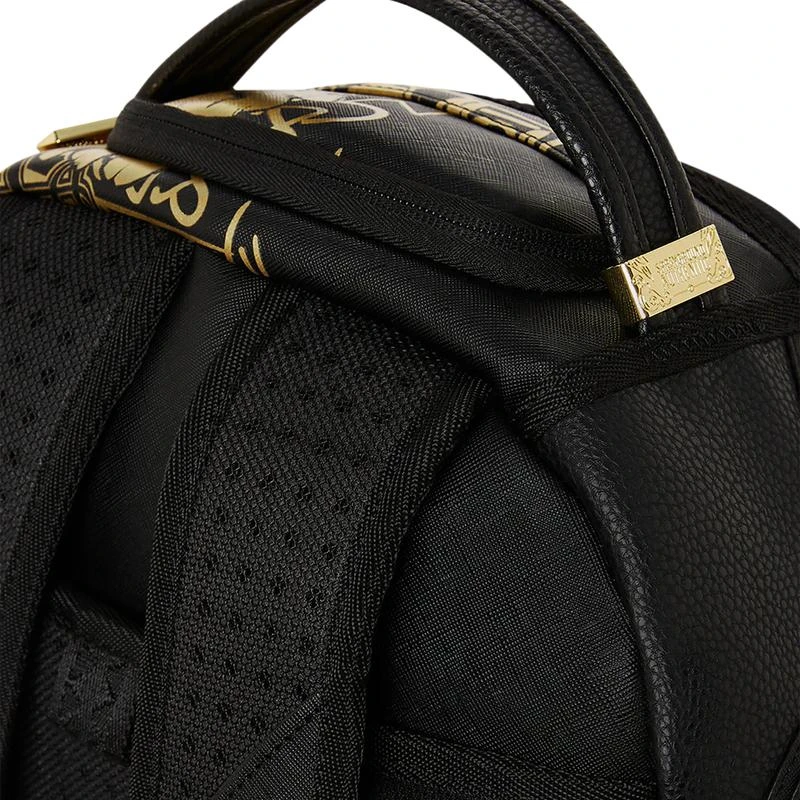 SprayGround Sprayground Gold Graff DLX Backpack - Adult 5