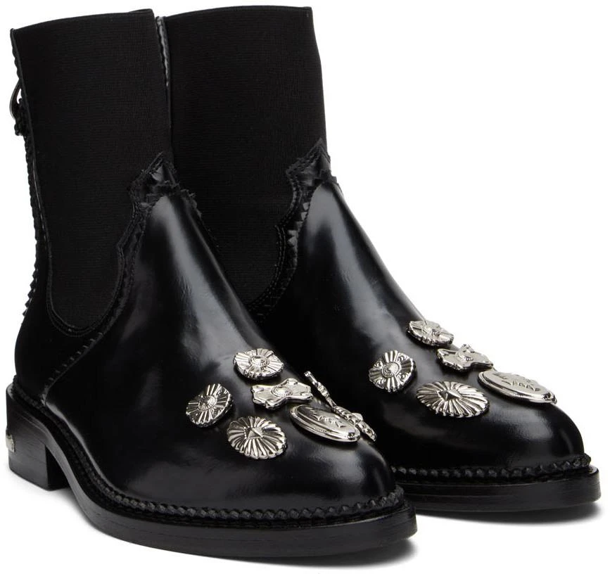 Toga Pulla Black Embellished Chelsea Boots 4