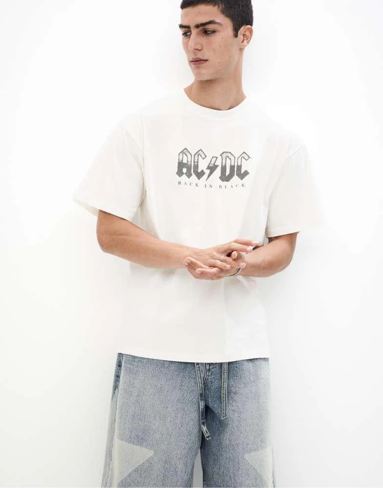 Pull&Bear Pull&Bear Ac/dc t-shirt in off white T-Shirts