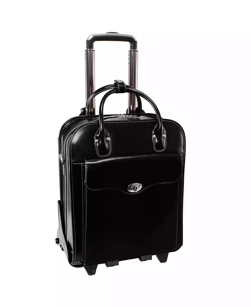 McKlein Melrose 15" Top Grain Cowhide Leather Vertical Wheeled Ladies' Laptop Briefcase 2