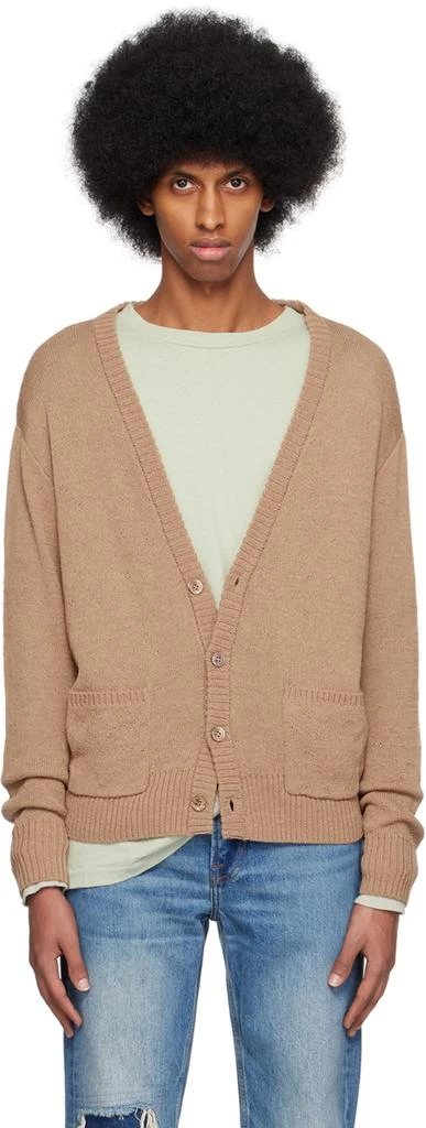 John Elliott Brown High Twist Cardigan 1