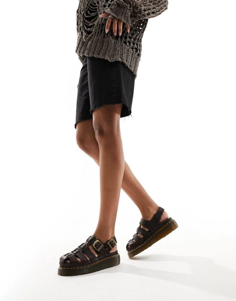 Dr. Martens Dr Martens Wrenlie quad caged sandals in brown 4