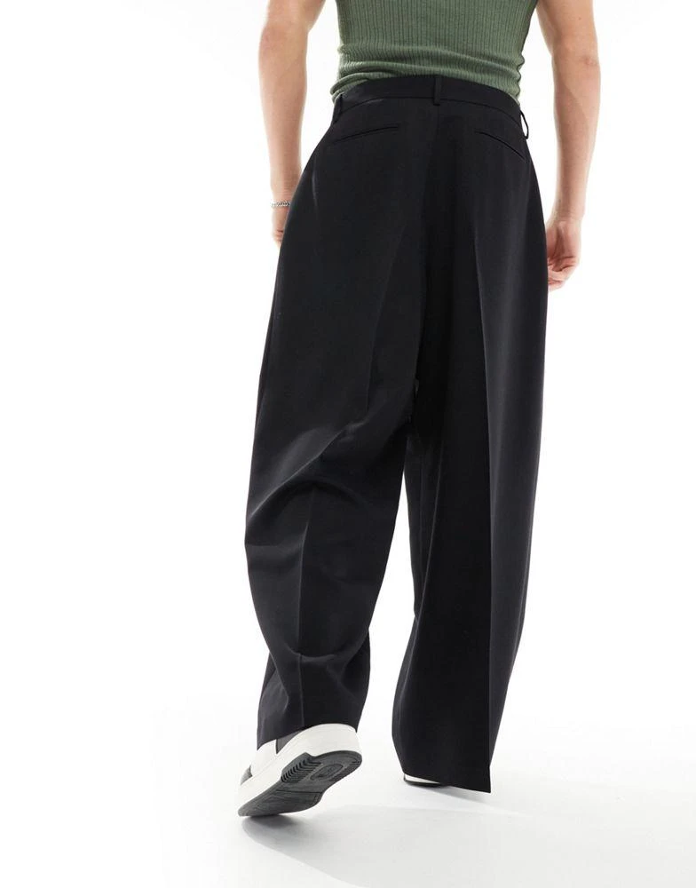 ASOS ASOS DESIGN smart extreme wide leg trousers in black 5