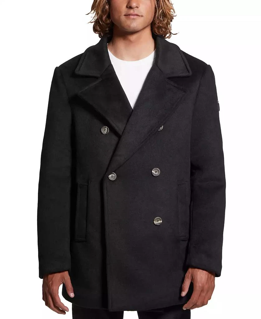 GUESS Men's Peacoat with Removable Nylon Hooded Inset 1