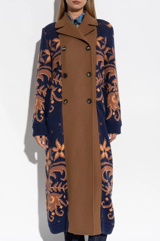 ETRO Etro Floral Jacquard Double Breasted Coat 2