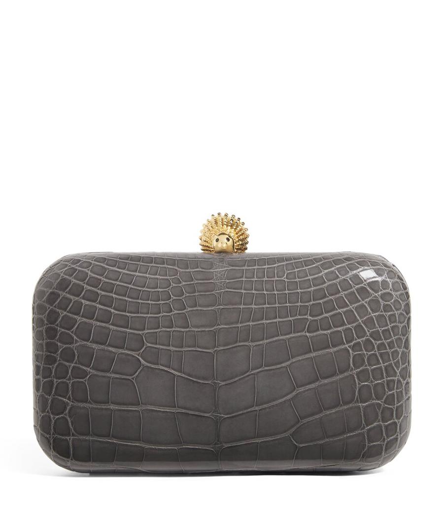 Ethan K Crocodile Leather Clutch Bag