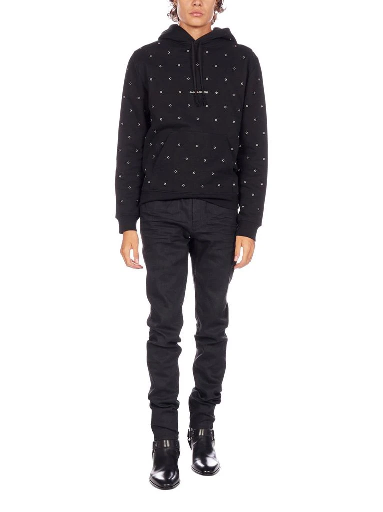 Yves Saint Laurent Saint Laurent Logo Print Hoodie 5