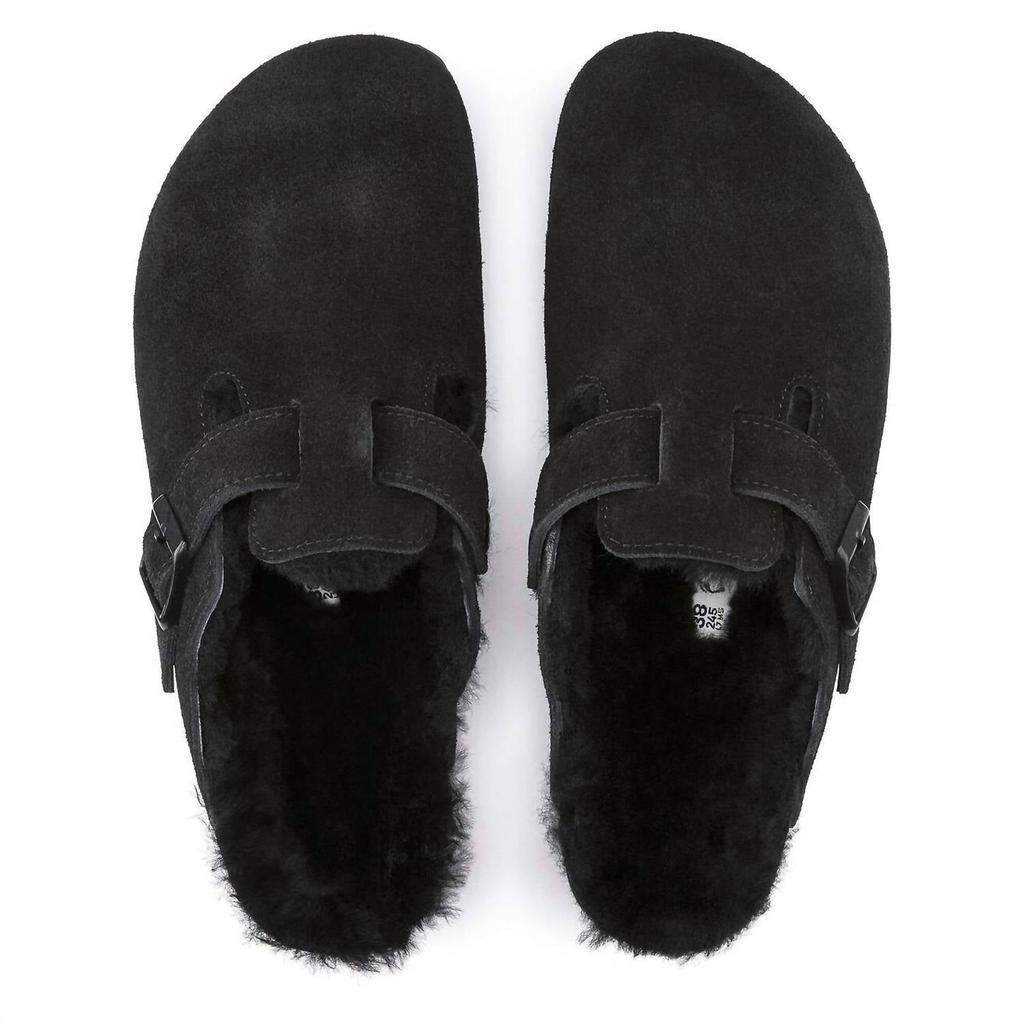 Birkenstock Unisex Boston Shearling Sandal In Black