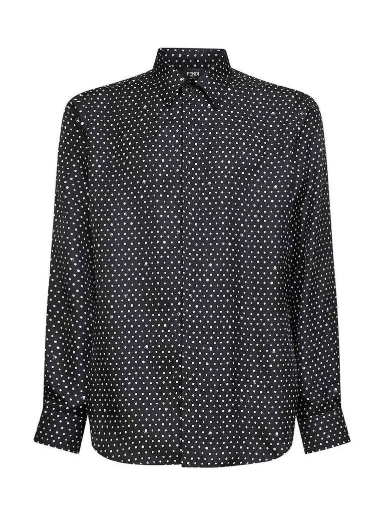 Fendi Fendi Micro Falena Dots Printed Long Sleeved Shirt 1