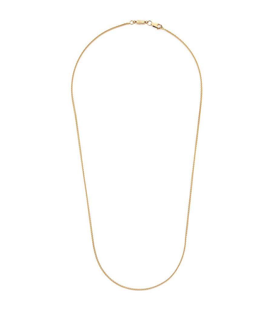Azlee Yellow Gold Thin Wheat Chain