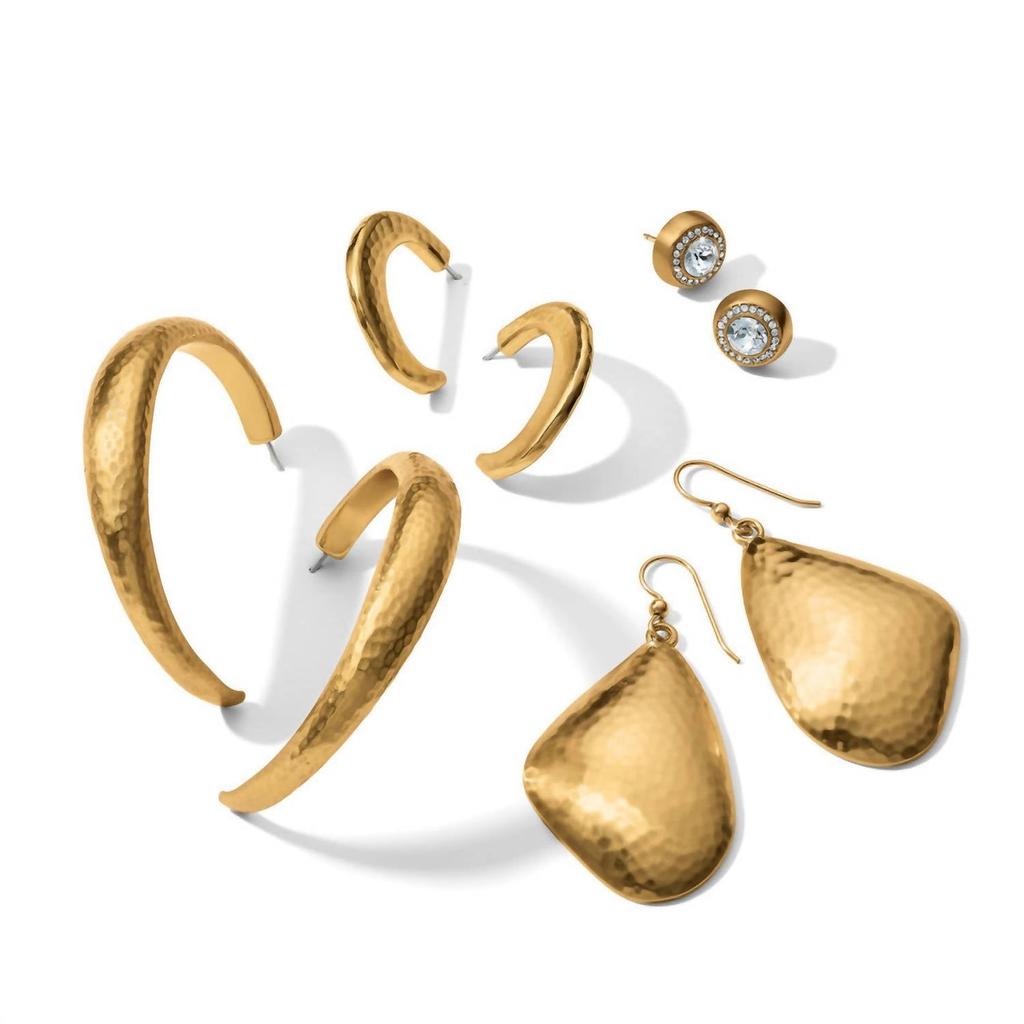 Brighton Women's Reine Hoop Earrings In Brushed Gold