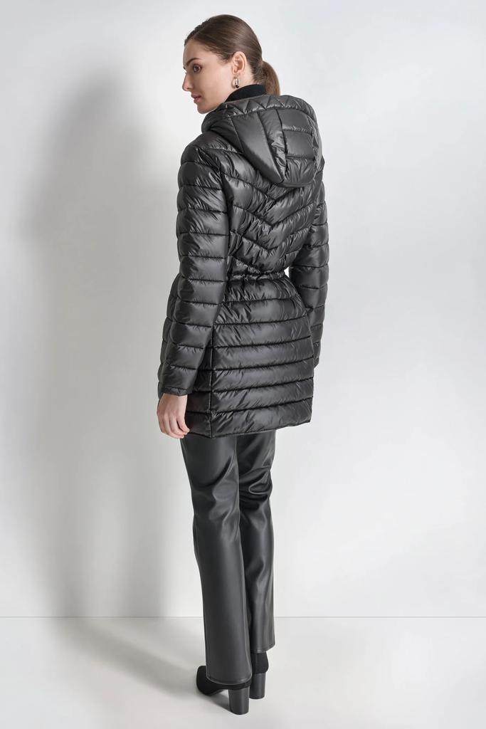 DKNY PUFFER JACKET WITH CINCHED WAIST