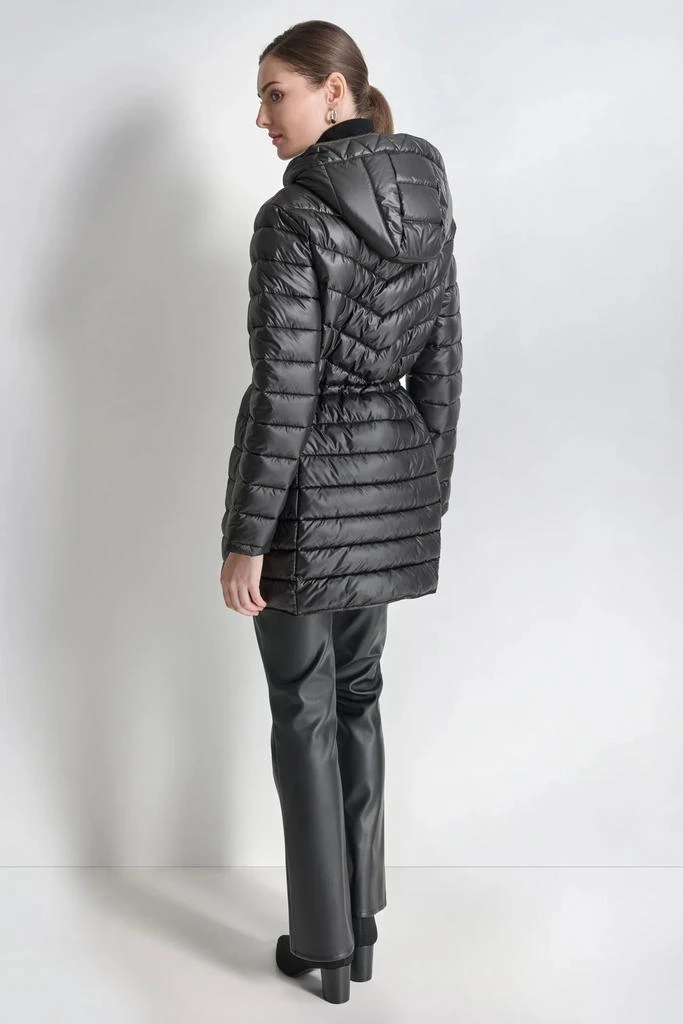 DKNY PUFFER JACKET WITH CINCHED WAIST 2