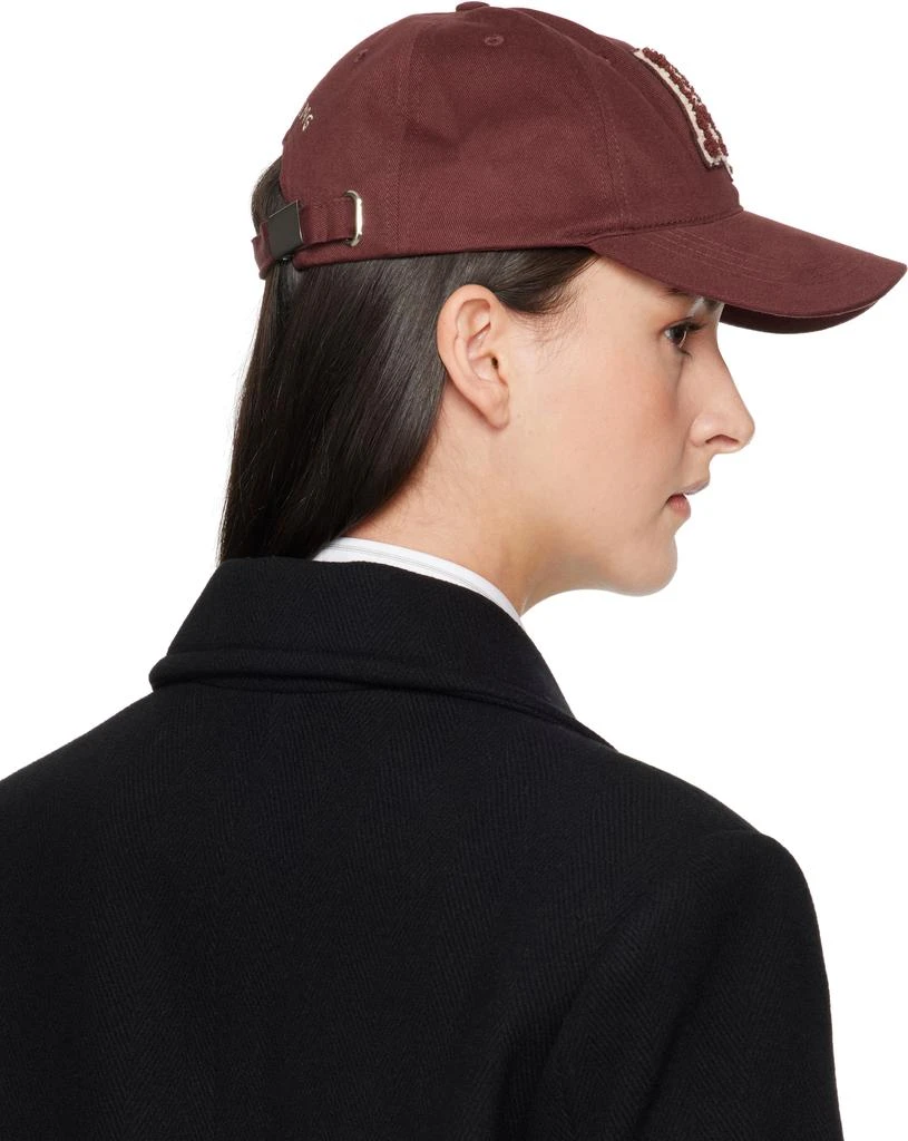 Shop Burgundy Letterman Jeremy Baseball Cap on Sale at  display picture 1