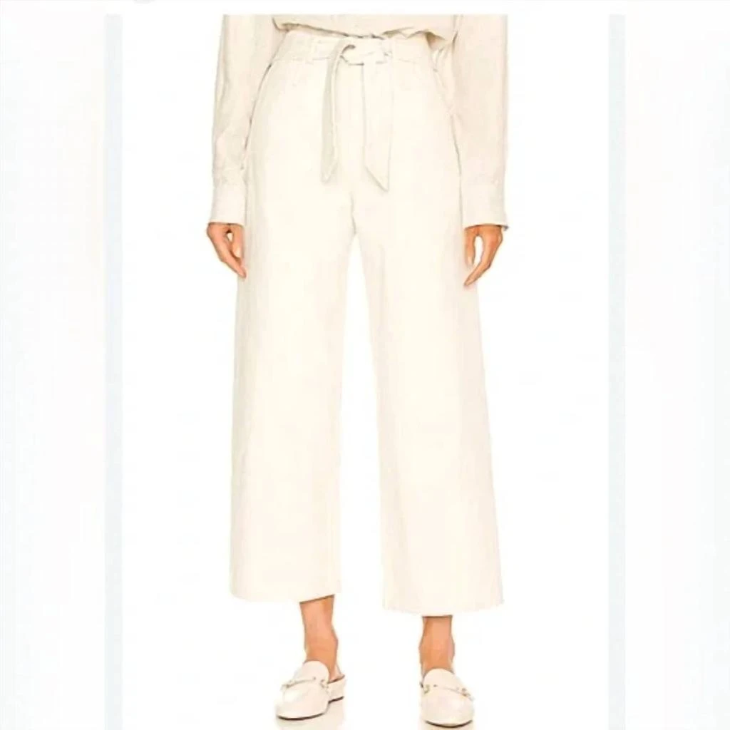 MARISSA WEBB Bo Paper Bag Canvas Patched Boyfriend Pant In Oat 3