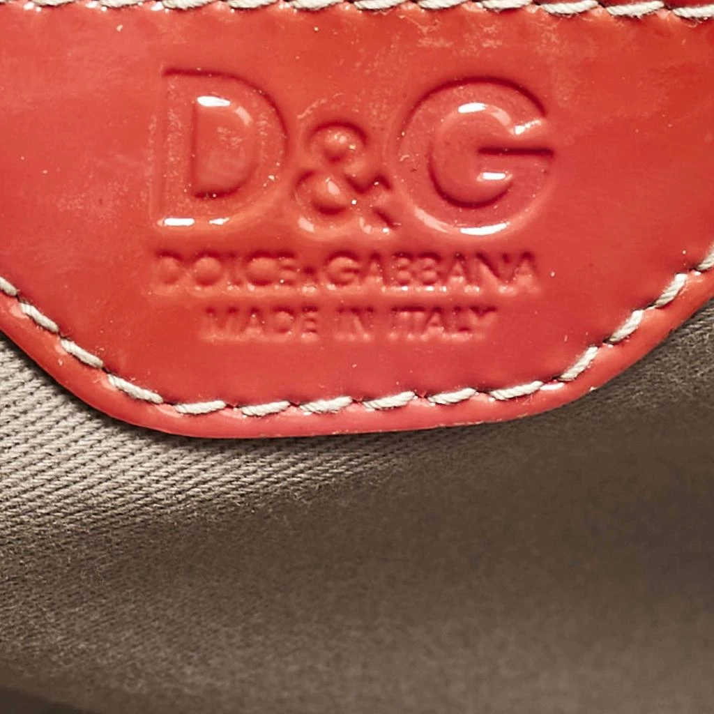 Dolce & Gabbana D&G Red Patent Leather Estelle Tote 13