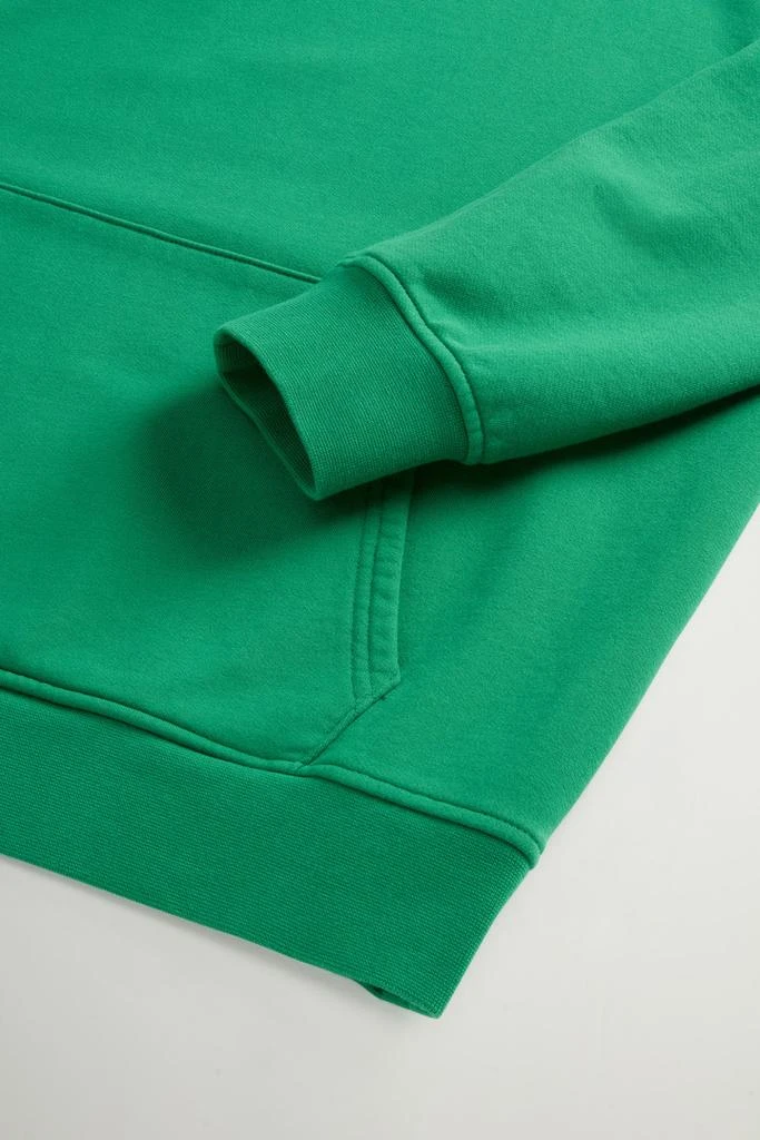 Woolrich Pure Cotton Hoodie with Back Print - Men - Green 7