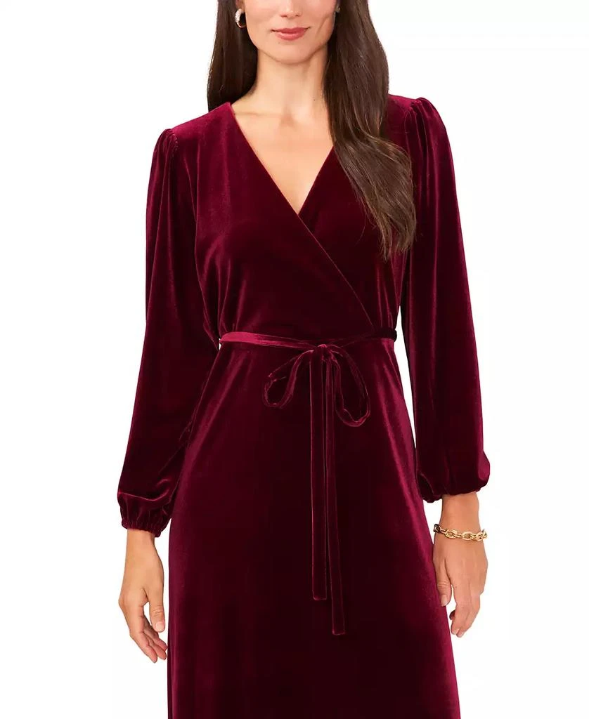 MSK Women's Long-Sleeve Stretch-Velvet Dress 5