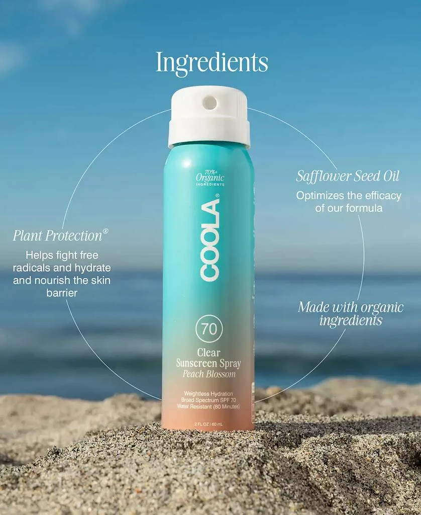 Coola Clear Sunscreen Spray SPF 70 - Peach Blossom, 2 oz. 4