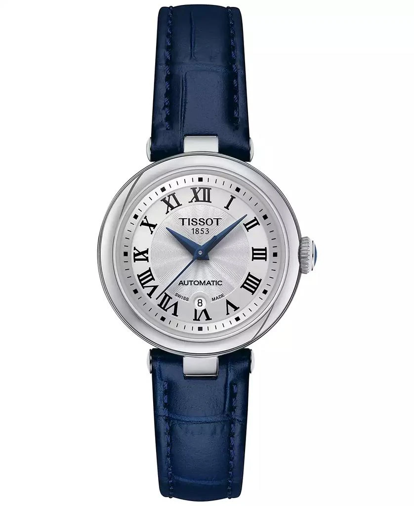 Tissot Women's Swiss Automatic Bellissima Blue Leather Strap Watch 29mm 1