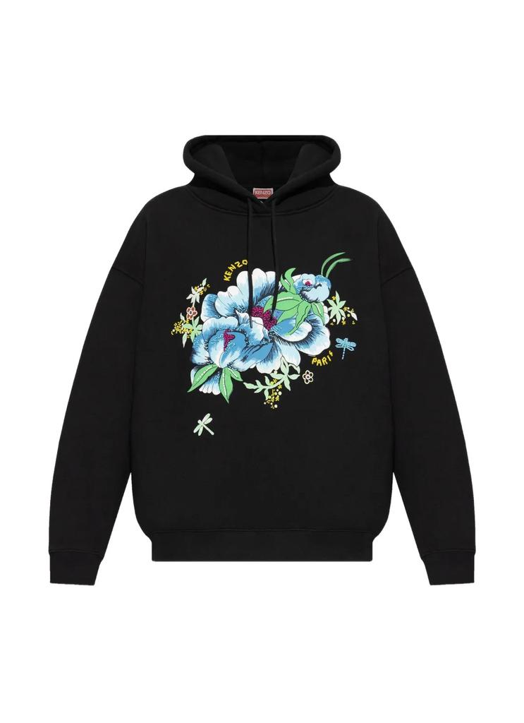 Kenzo Kenzo Peonies Embroidered Oversize Hoodie