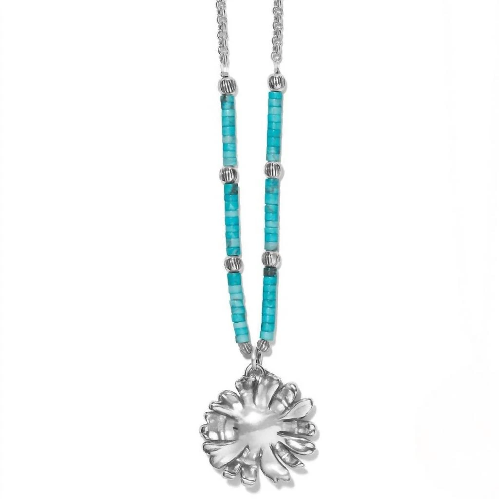Brighton Women's Daisy Dee Necklace In Silver-Turquoise 3