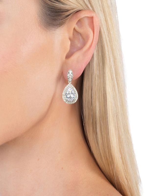 Eye Candy LA 2-Piece The Luxe May Silvertone & Cubic Zirconia Necklace & Earrings Set
