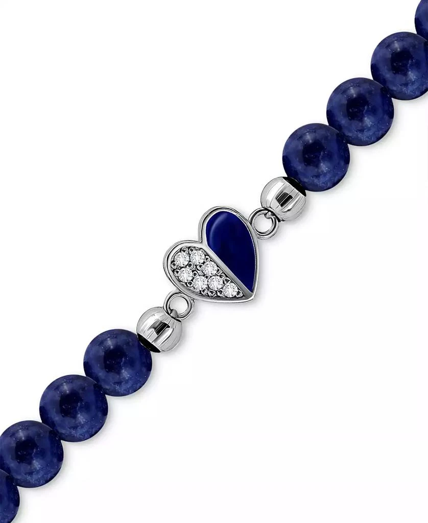 Giani Bernini Sodalite Bead & Cubic Zirconia Heart Stretch Bracelet, Created for Macy's 3