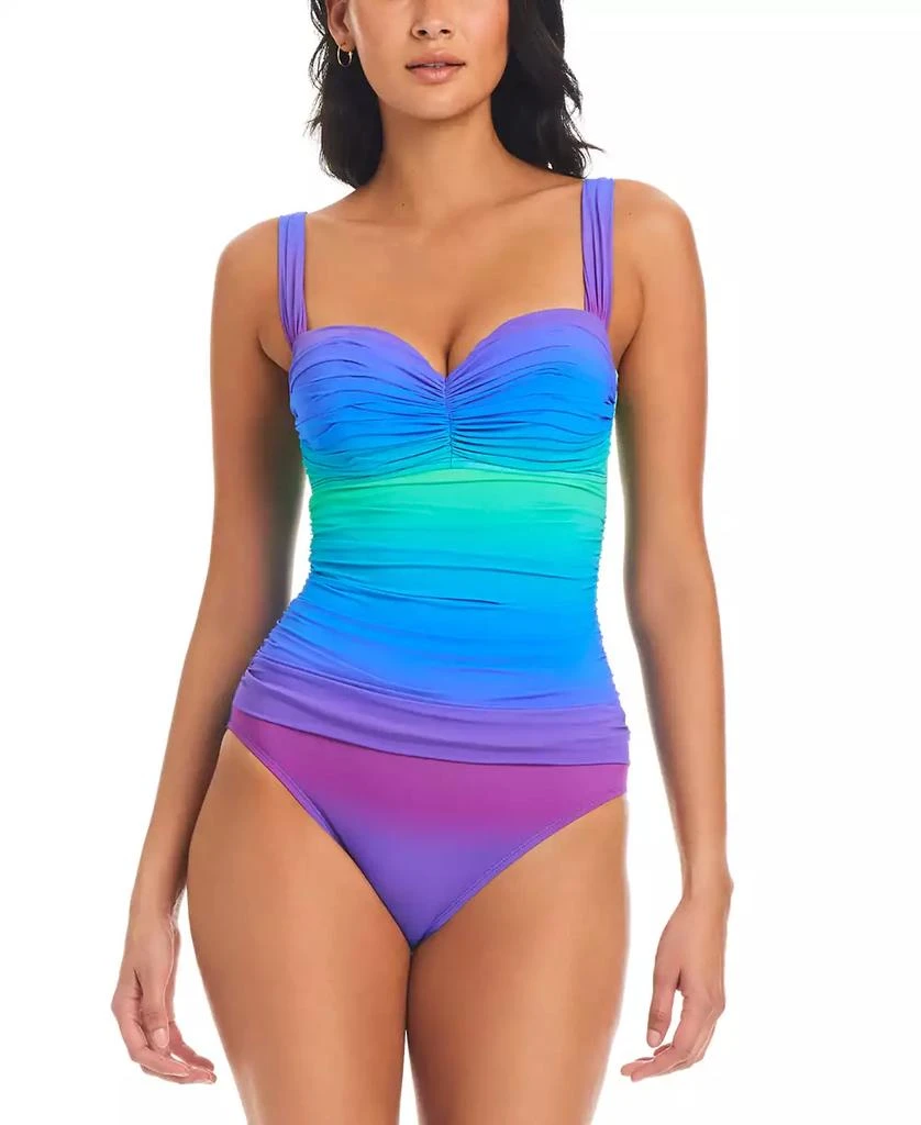 Bleu Rod Beattie Women's Heat Of The Moment Shirred Bandeau One-Piece Swimsuit 1