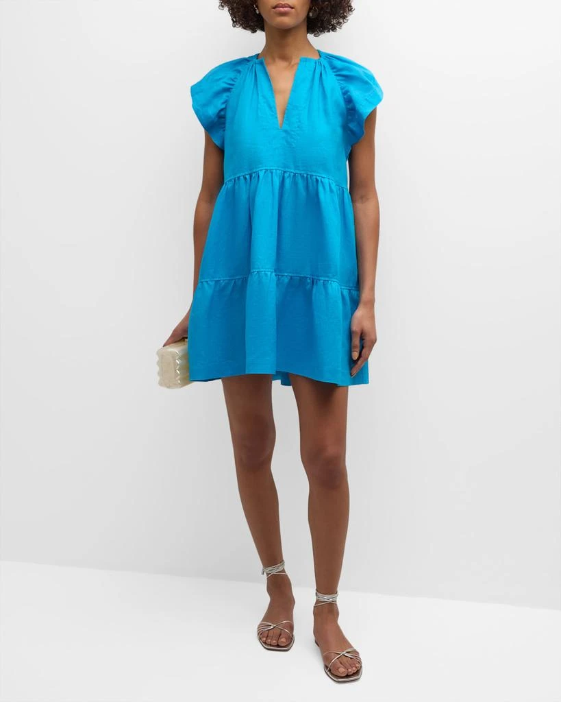 Marie Oliver Kara Tiered Linen Mini Dress 1