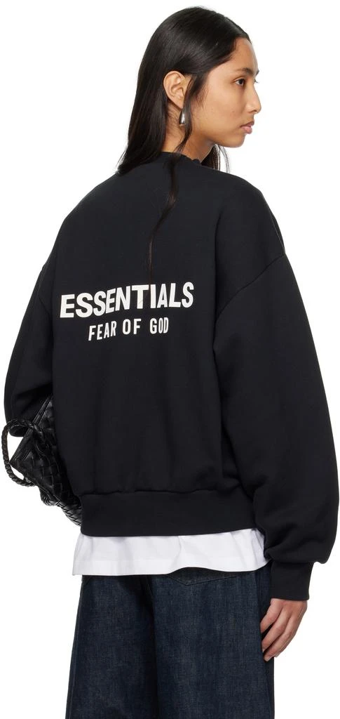 Essentials Black Classic Crewneck Sweatshirt 3
