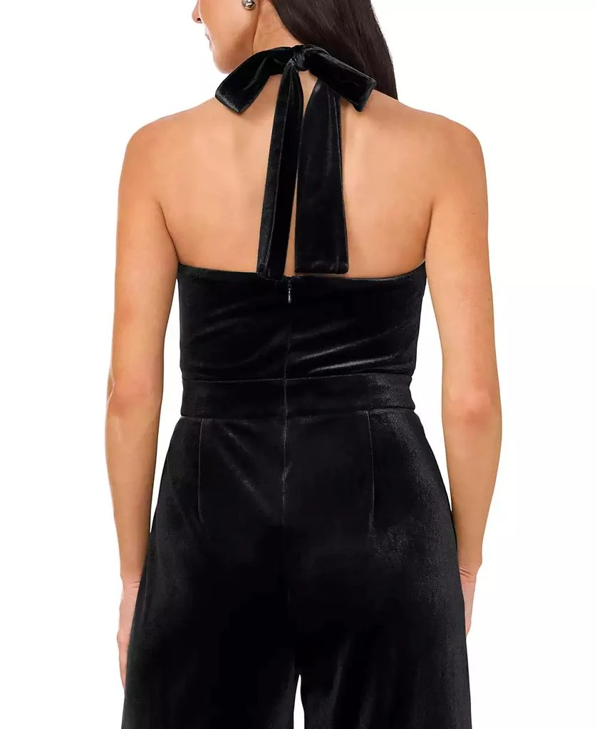 1. State Women's Tie-Neck Velvet Wide-Leg Jumpsuit 4