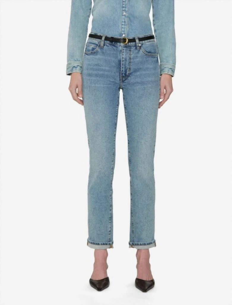 FRAME Women's The Borrowed Dolly Jeans In Grey 1