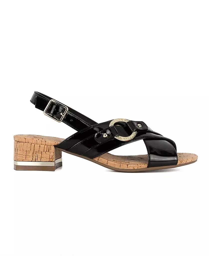 JONES NEW YORK Women's Grenel Crisscross Block Heel Dress Sandals 2