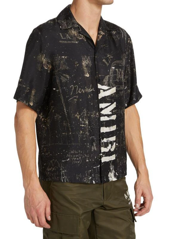 AMIRI Army Stencil Camp Shirt 3