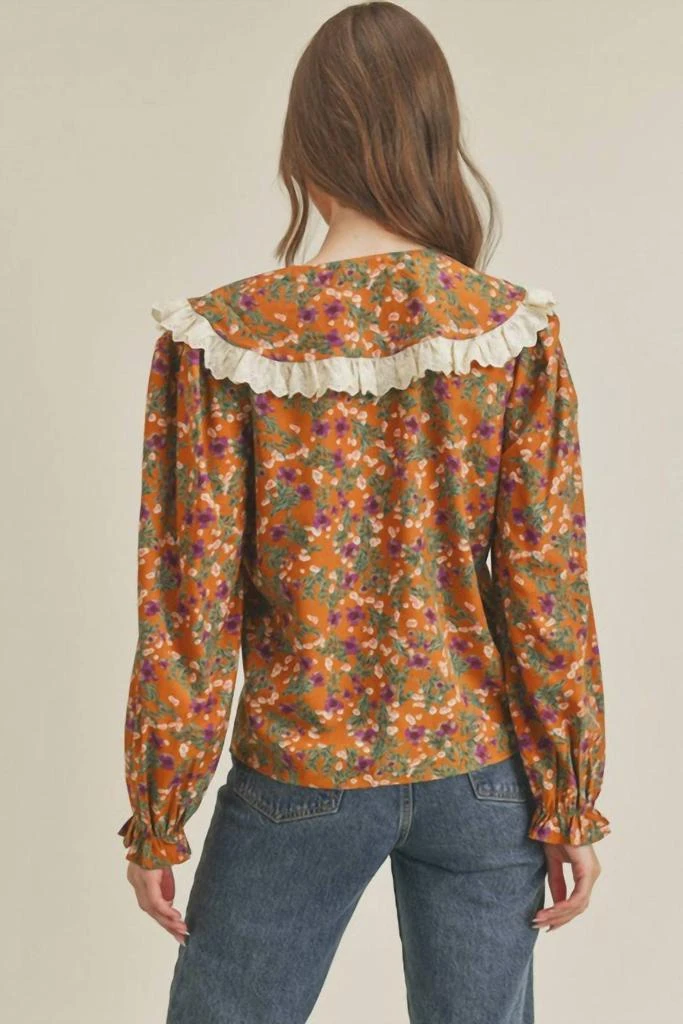 Lush Name The Town Top In Orange 4