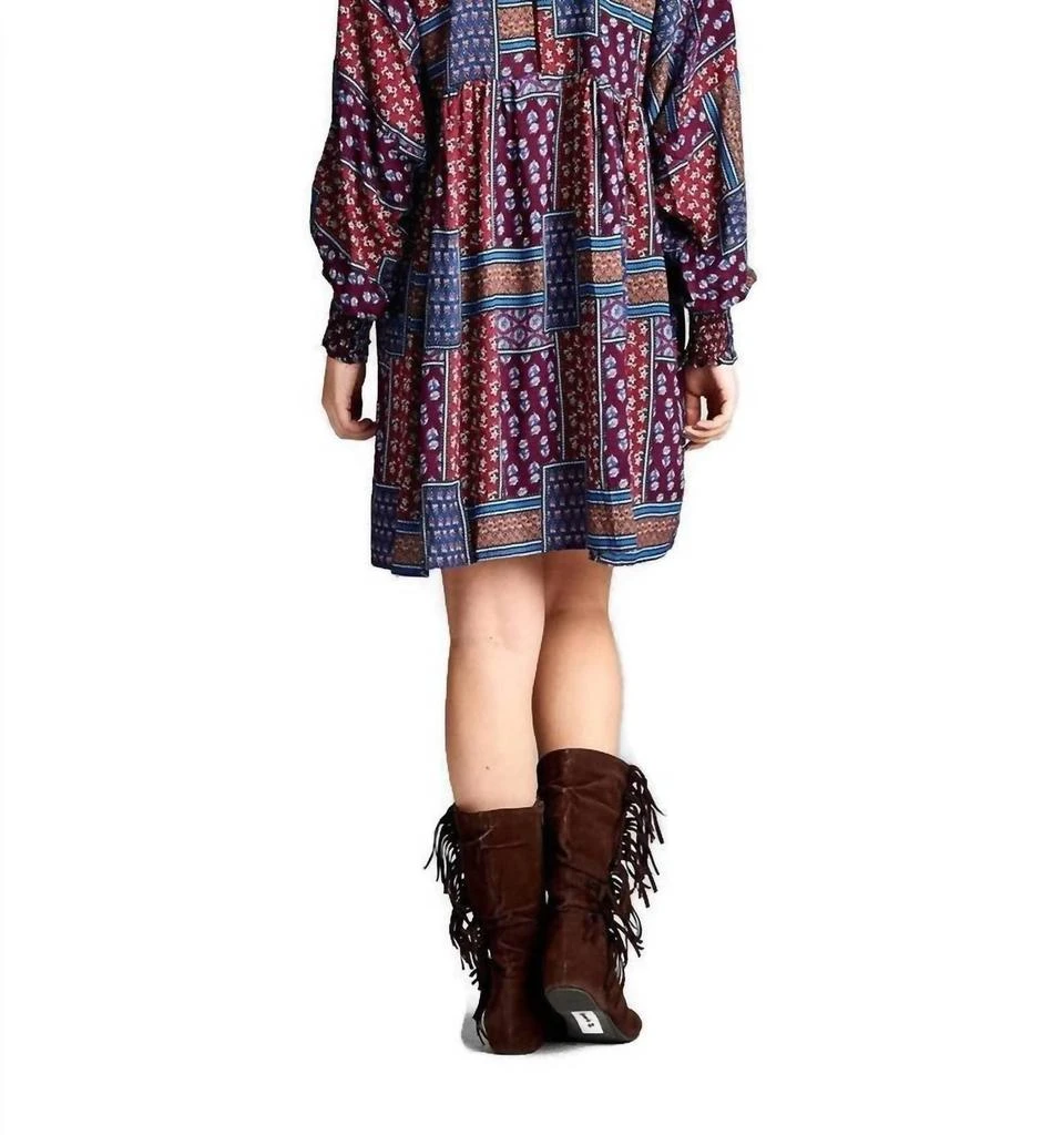 Velzera Velzera - Baby Doll Color Block Mini Dress 3