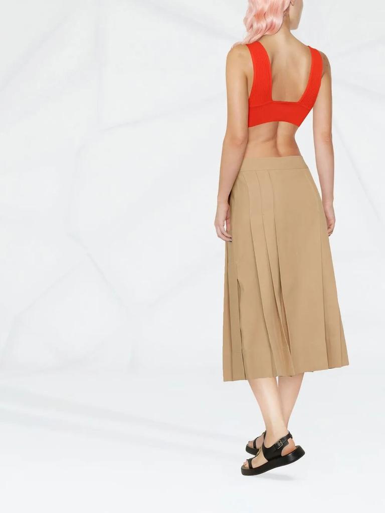 Salvatore Ferragamo Ferragamo Buttoned-Up Pleated Skirt