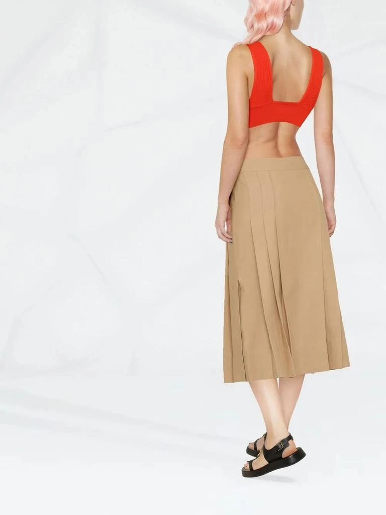 Salvatore Ferragamo Ferragamo Buttoned-Up Pleated Skirt 1