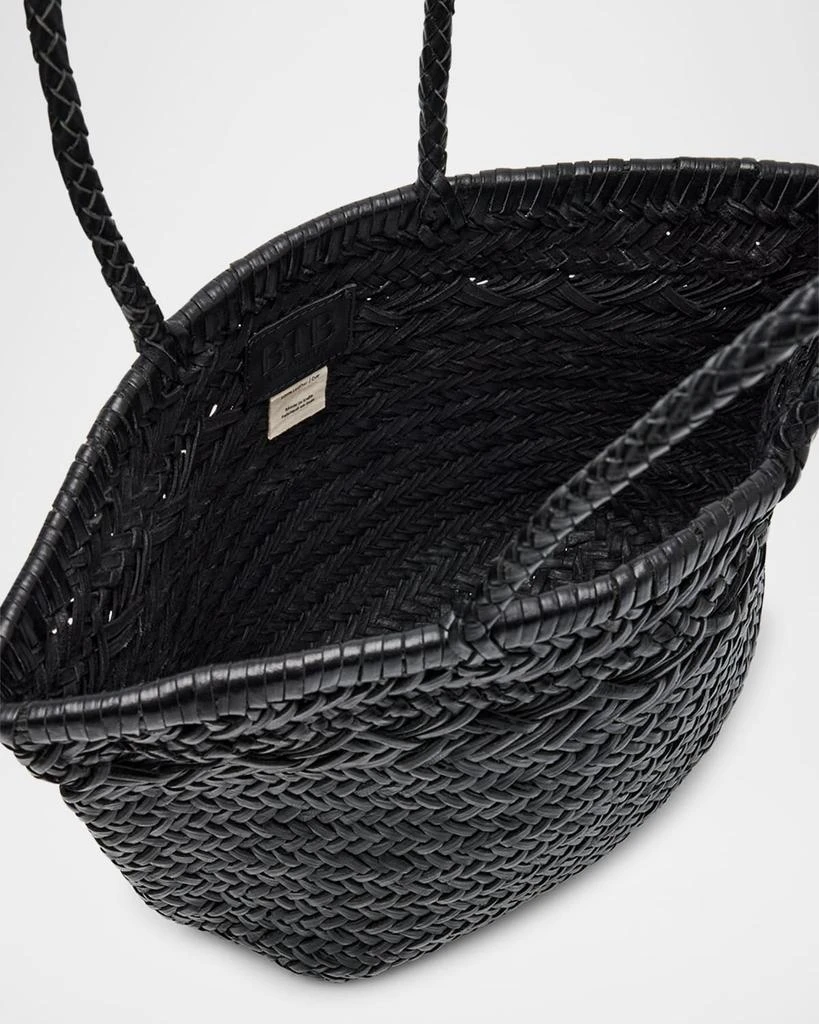 BTB Los Angeles Easton Small Woven Leather Tote Bag 4