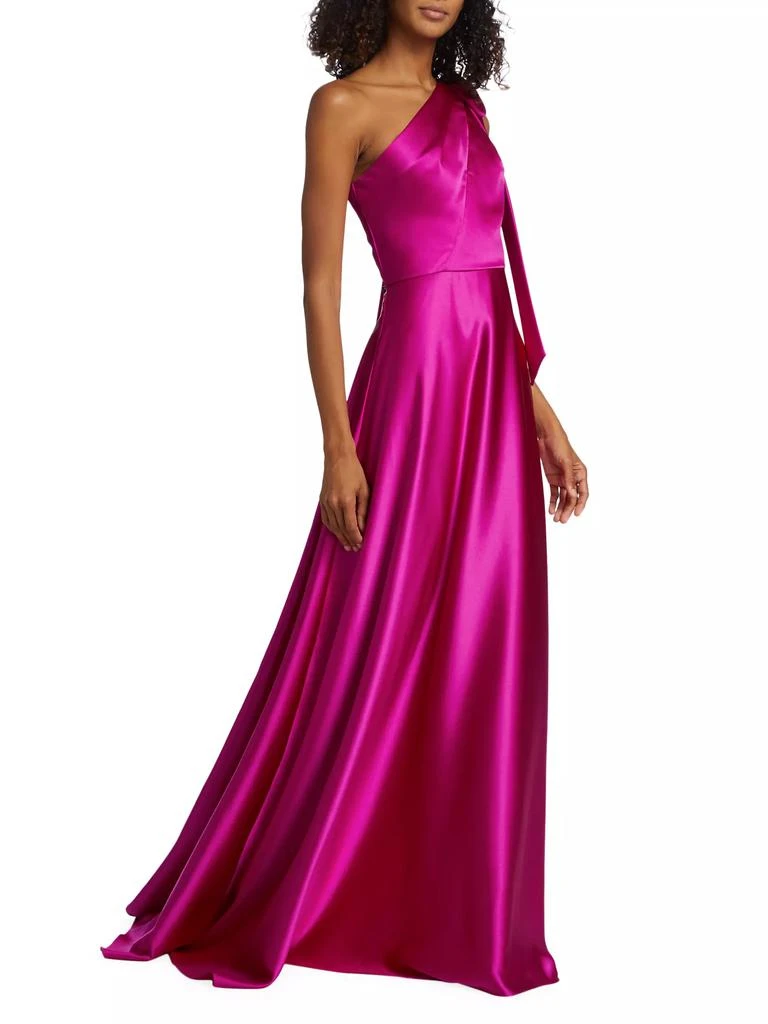 staud a line dress Beaded-Bodice Long A-Line Prom Dress with Lace-Up Back Dusty Rose / 8 main image 1