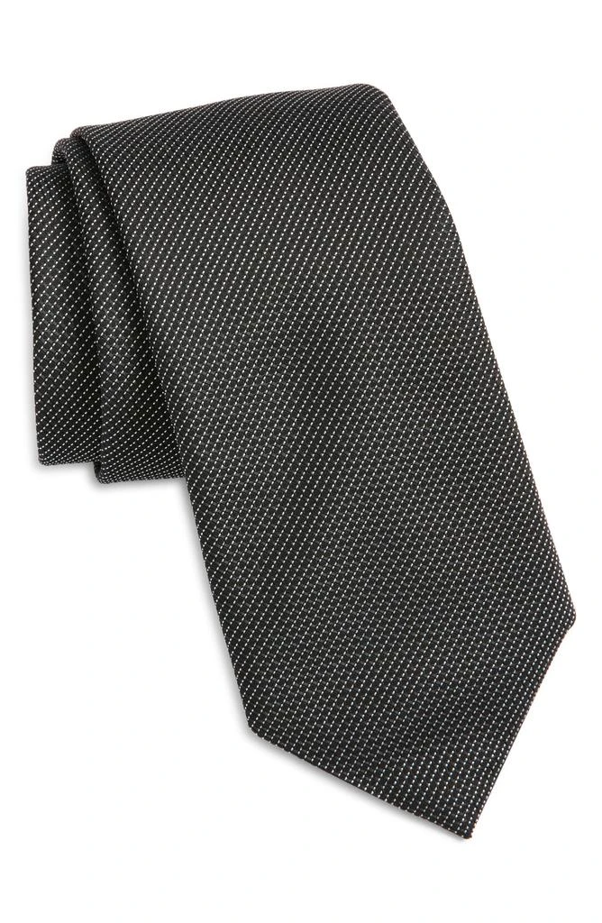 Hugo Boss Diagonal Stripe Jacquard Silk Blend Tie